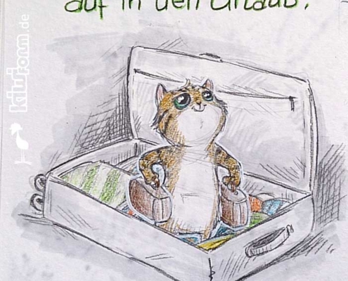 Kater macht Urlaub - Daily Illu Tag 22.