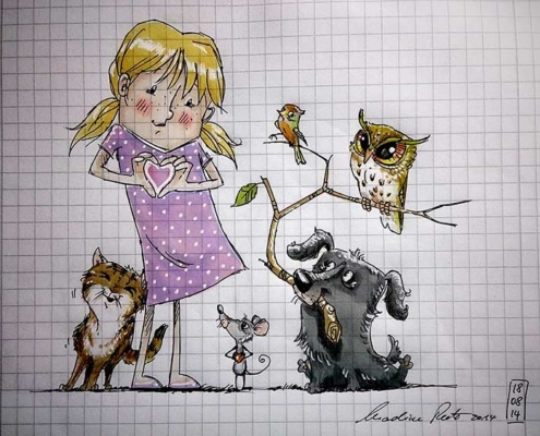 Ein Herz für Tiere - Daily Illu Tag 35, Nadine Reitz