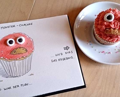 Der Monster-Cupcake-Plan - Daily Illu Tag 94 - Nadine Reitz