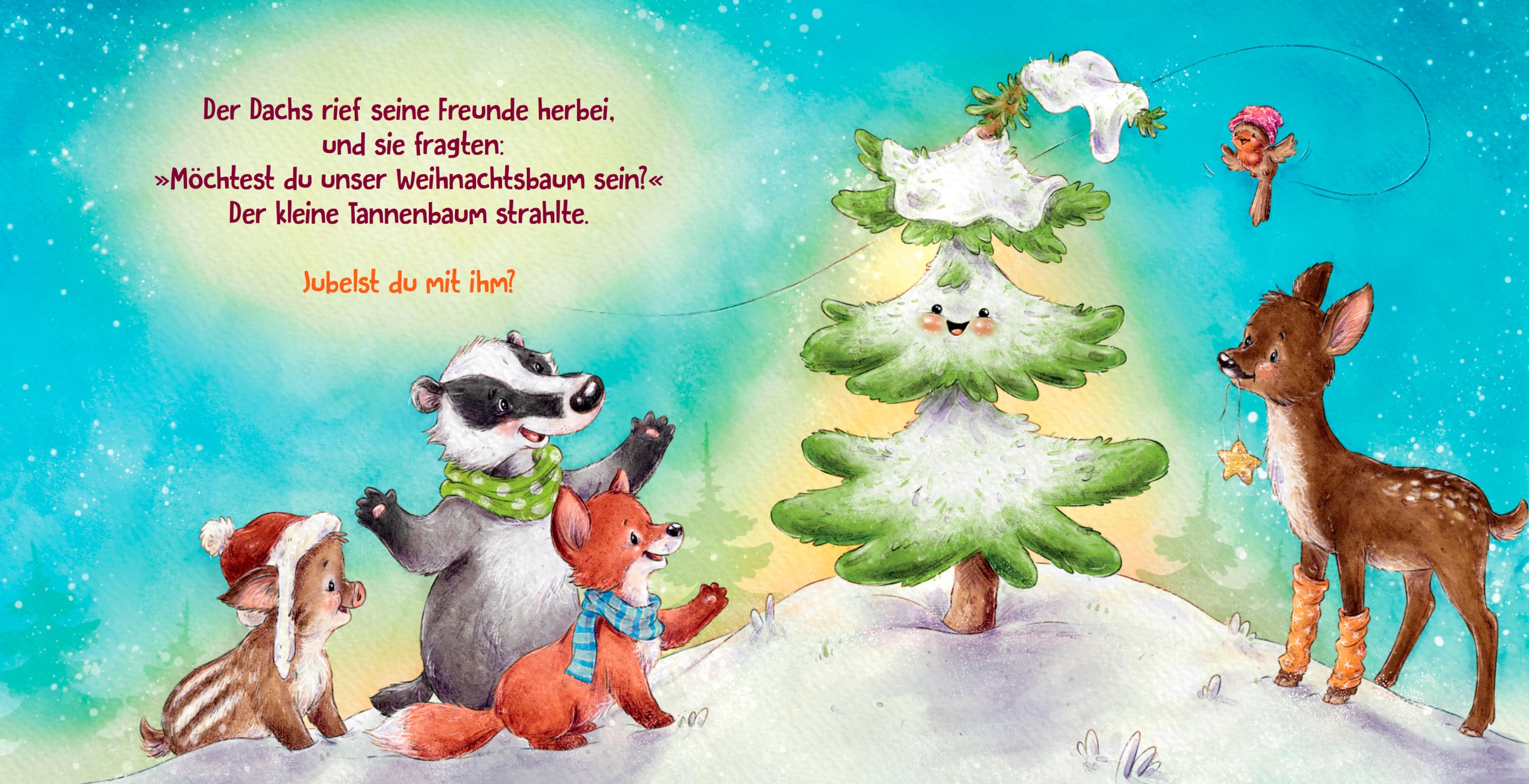 Der-kleine-Tannenbaum-DS4 DS 4 vom Pappbilderbuch "Der kleine Tannenbaum feiert Weihnachten"